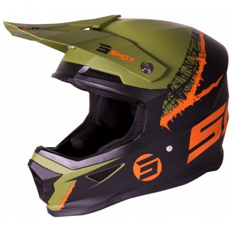Шлем Shot Racing Furious Storm Black/Khaki/Orange