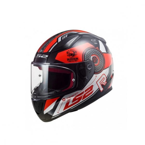Мотошлем LLS2 FF353 Rapid Stratus Gloss Black Red Silver