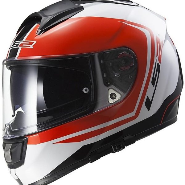 Мотошлем LS2 FF397 VECTOR FT2 WAKE, WHITE BLACK RED