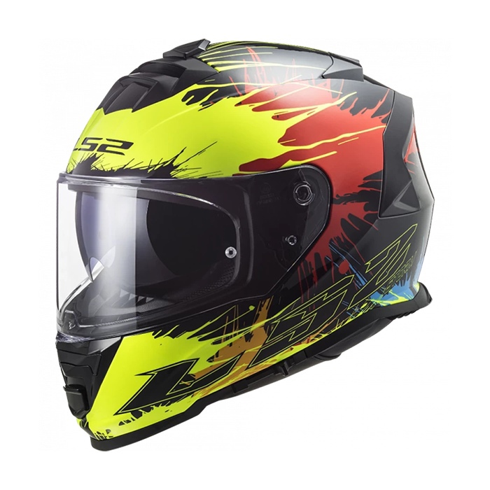 Мотошлем LS2 FF800 Storm Drop Black Yellow Red