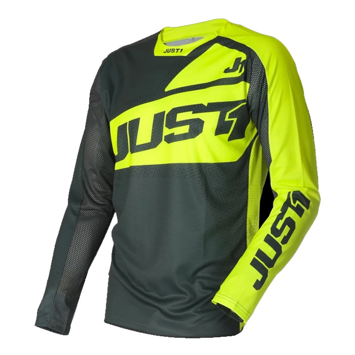 Мотоджерси Just1 J-Force Vertigo Jersey Grey - Yellow Fluo