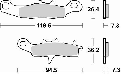 Тормозные колодки Braking 812CM44