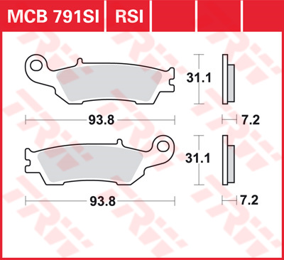 Тормозные колодки TRW Lucas MCB791SI