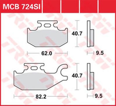Тормозные колодки TRW Lucas MCB724SI