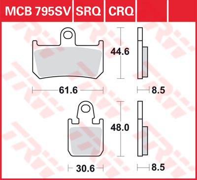 Тормозные колодки TRW Lucas MCB795SV