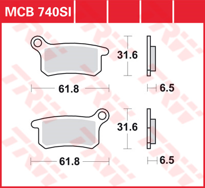 Тормозные колодки TRW Lucas MCB740SI