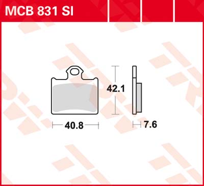 Тормозные колодки TRW Lucas MCB831SI