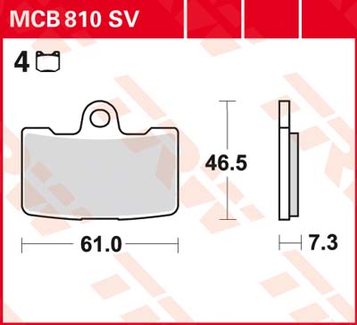 Тормозные колодки TRW Lucas MCB810SV