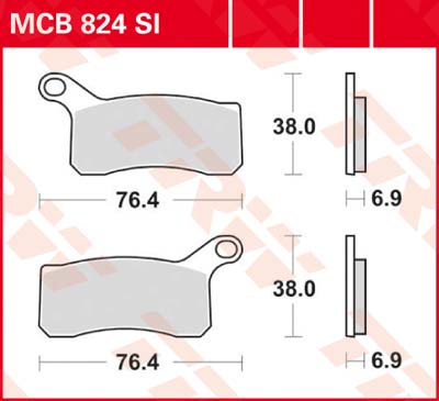 Тормозные колодки TRW Lucas MCB824SI