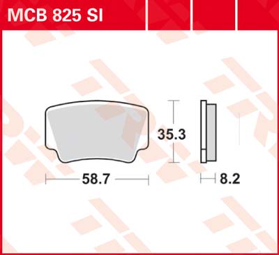 Тормозные колодки TRW Lucas MCB825SI