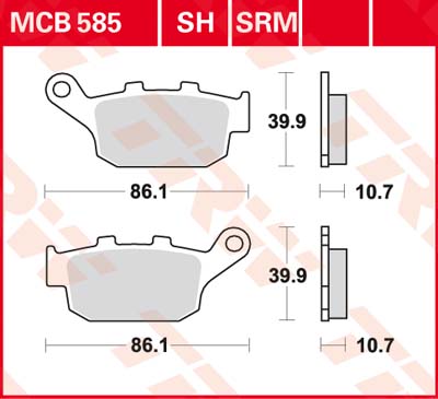 Тормозные колодки TRW Lucas MCB585