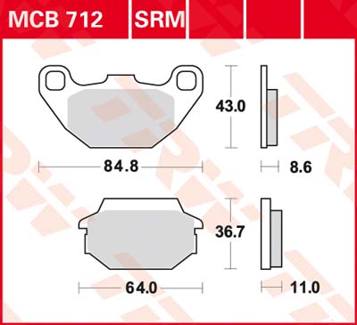 Тормозные колодки TRW Lucas MCB712 Sale