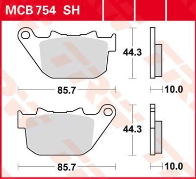 Тормозные колодки TRW Lucas MCB754SH