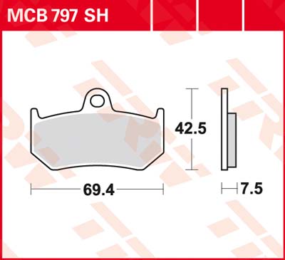 Тормозные колодки TRW Lucas MCB797SH