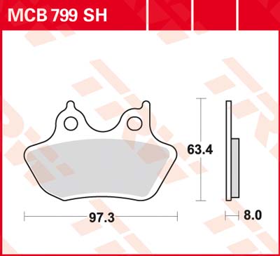 Тормозные колодки TRW Lucas MCB799SH