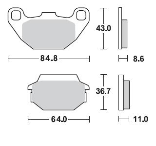 Тормозные колодки Braking 869SM1