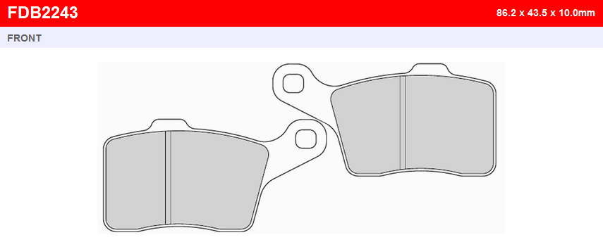 Тормозные колодки Ferodo FDB2243SG