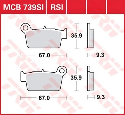 Тормозные колодки TRW Lucas MCB739RSI