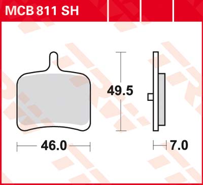 Тормозные колодки TRW Lucas MCB811SH