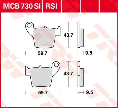 Тормозные колодки TRW Lucas MCB730SI