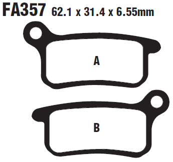 Тормозные колодки EBC FA357TT