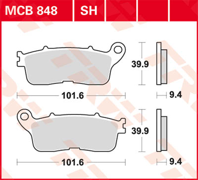 Тормозные колодки TRW Lucas MCB848SH