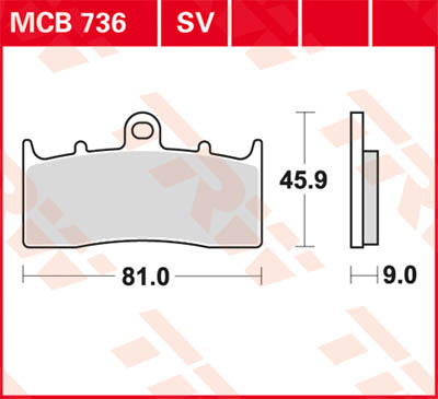 Тормозные колодки TRW Lucas MCB736SV