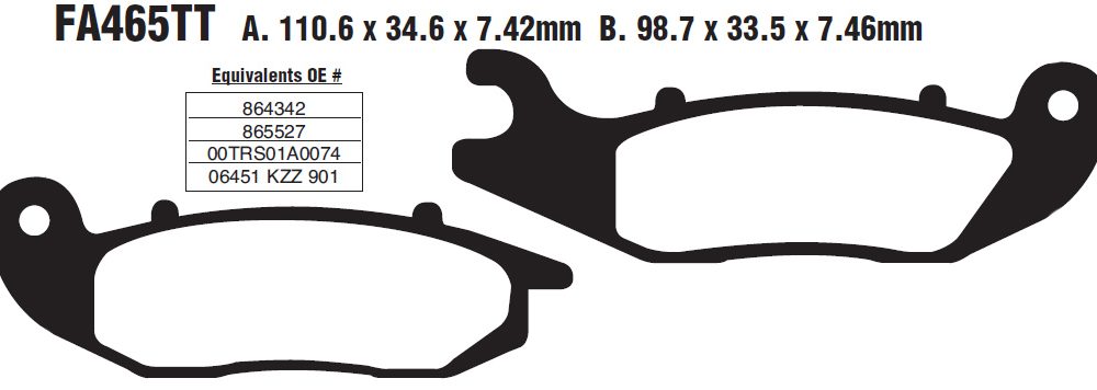 Тормозные колодки EBC FA465TT