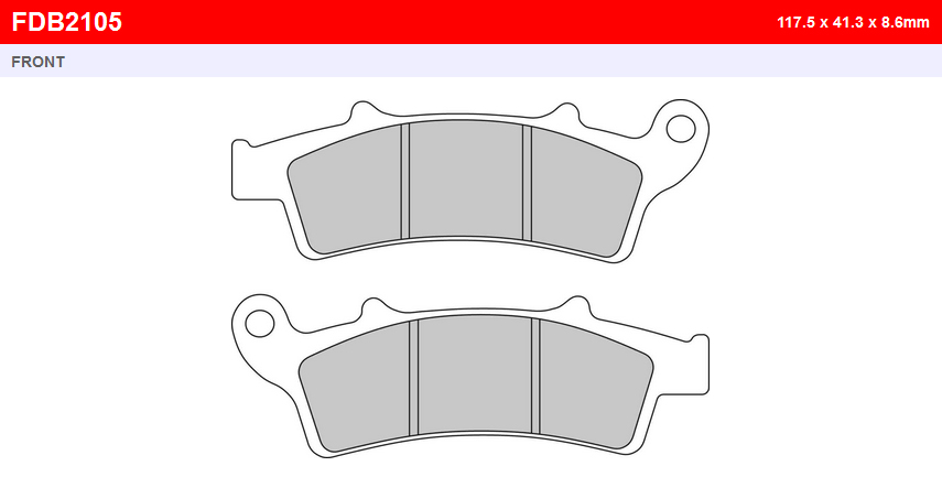 Тормозные колодки Ferodo FDB2105EF