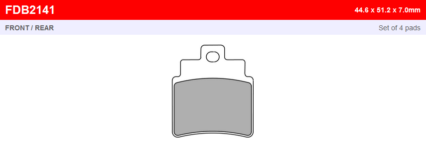 Тормозные колодки Ferodo FDB2141AG