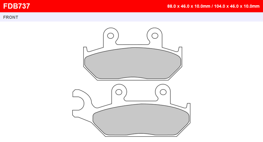 Тормозные колодки Ferodo FDB737P