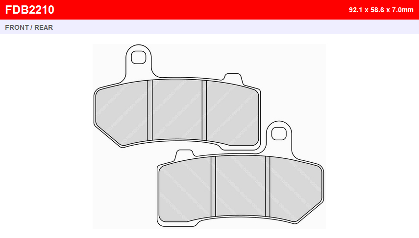 Тормозные колодки Ferodo FDB2210ST