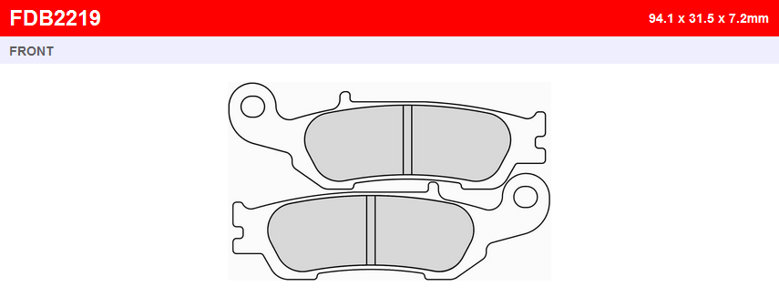Тормозные колодки Ferodo FDB2219SG