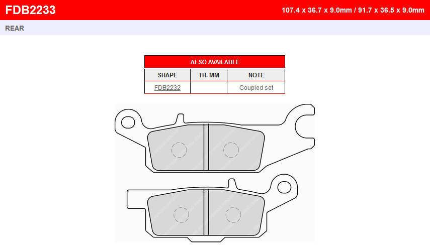 Тормозные колодки Ferodo FDB22323G