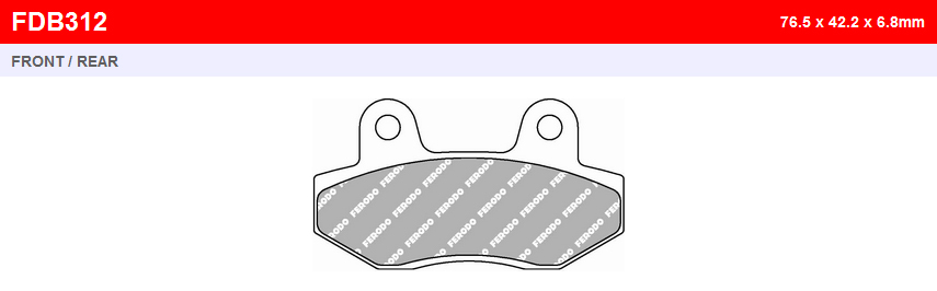 Тормозные колодки Ferodo FDB312P