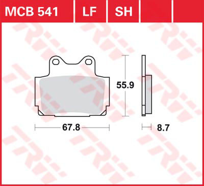 Тормозные колодки TRW Lucas MCB541