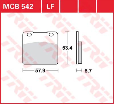 Тормозные колодки TRW Lucas MCB542