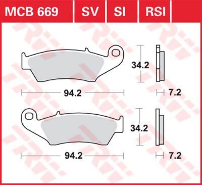 Тормозные колодки TRW Lucas MCB669