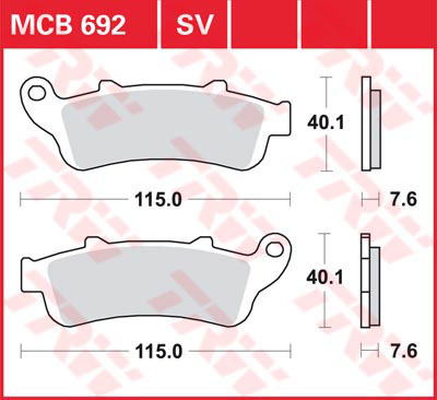 Тормозные колодки TRW Lucas MCB692