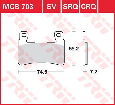 Тормозные колодки TRW Lucas MCB703