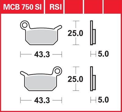 Тормозные колодки TRW Lucas MCB750SI