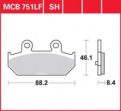 Тормозные колодки TRW Lucas MCB751SH