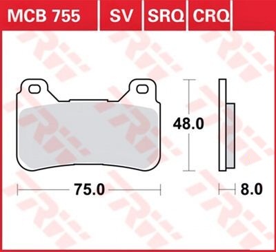 Тормозные колодки TRW Lucas MCB755SV