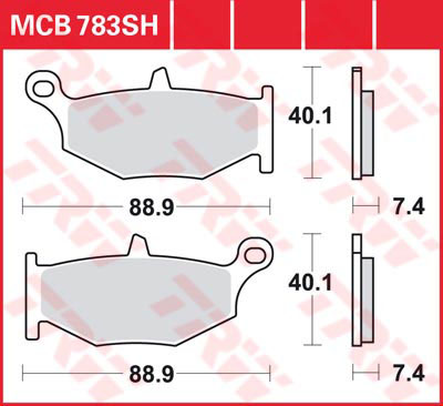 Тормозные колодки TRW Lucas MCB783SH