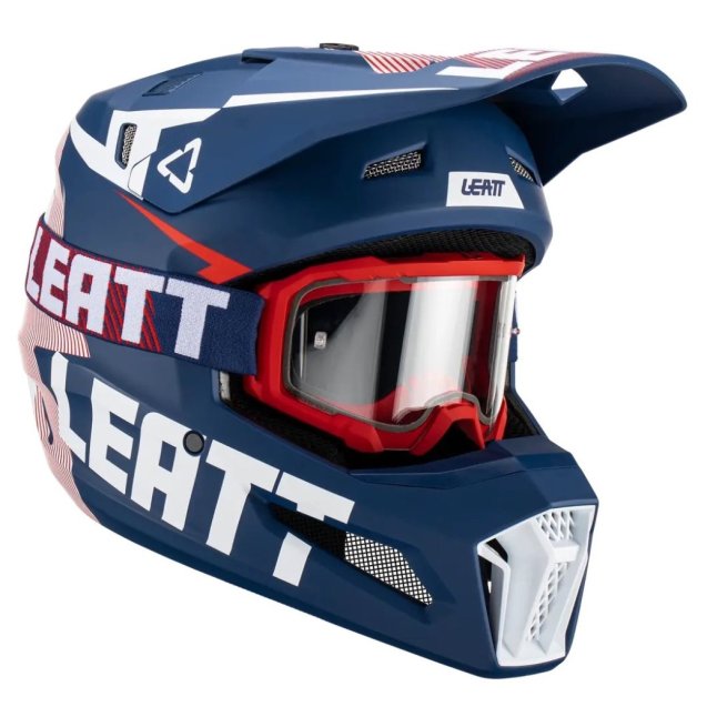Мотошлем LEATT Helmet Moto 3.5 + Goggle [Royal]