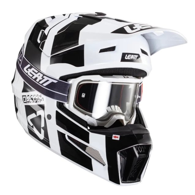 Мотошлем LEATT Helmet Moto 3.5 + Goggle [White]