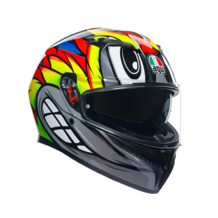 Шлем AGV K3 E2206 BIRDY 2.0 grey-yellow-red