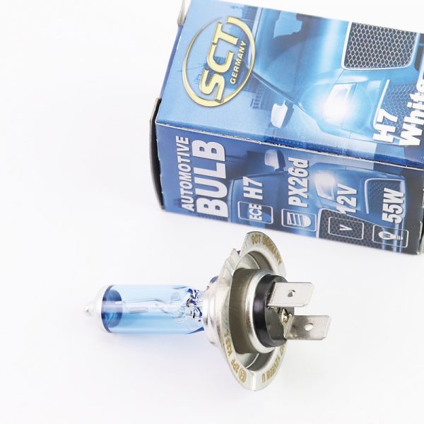 Лампа фары галоген H7 12V 55W PX26D Super White
