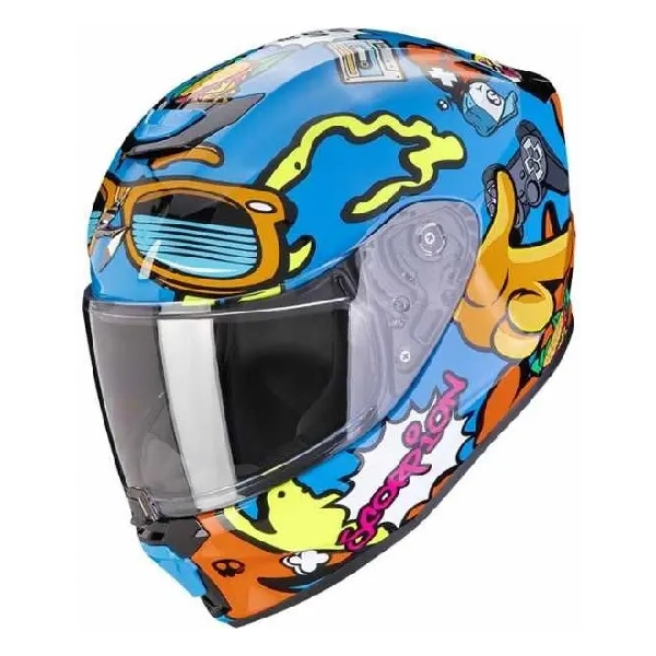 Шлем SCORPION EXO-JNR AIR FUN blue/orange