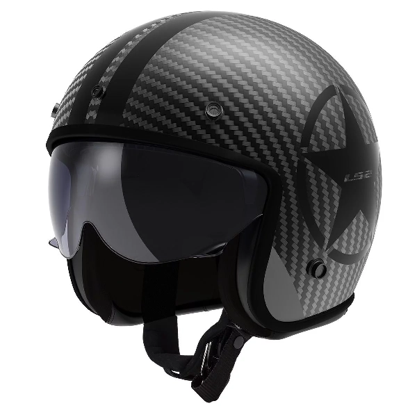 Мотошлем відкритий LS2 OF601 Bob 2 C Star Black
